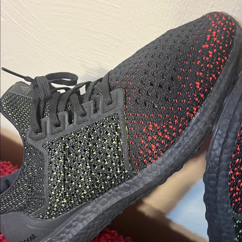 Adidas Mens Ultra Boost Clima Core Black / Solar Red Knit Shoes AQ0482 Size 11 - Picture 10 of 15